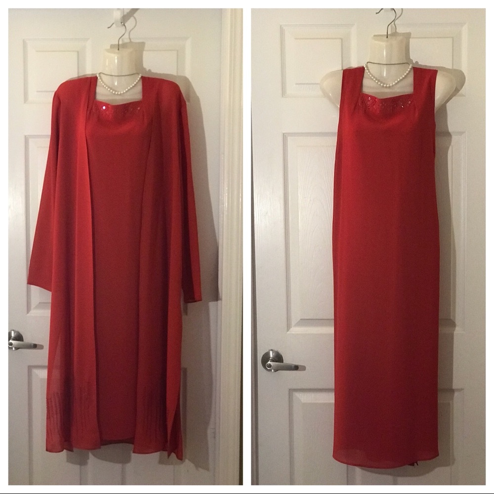 2-piece Formal Red dress